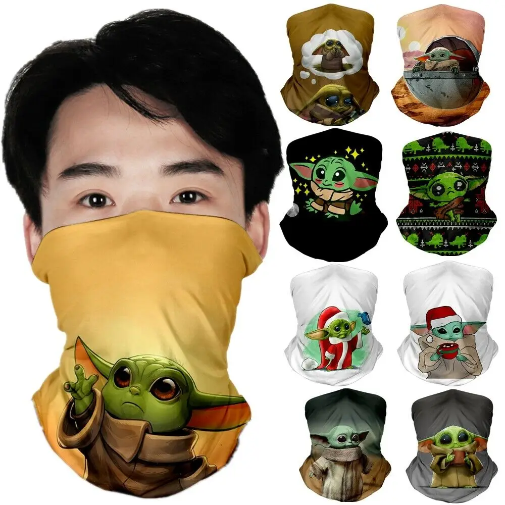 

Star Wars The Mandalorian Baby Yoda Cosplay Face Mask Neck Scarf Masks Bandana Headband Balaclava