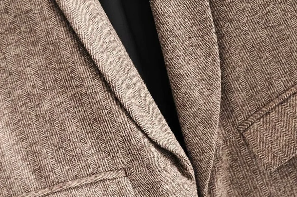 Western Style Casual Suit Women's Blazers with Pleated Sleeves and Buttonless Jackets Are The New Fall Look