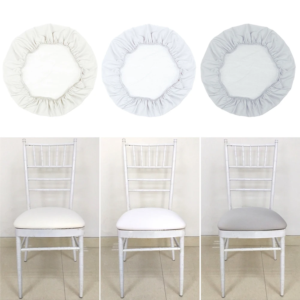 Round Square Chair Covers Stretch Slipcover for Kitchen Wedding Chair Seat Cover