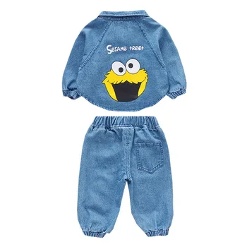 

Toddler Clothes Girl'S and Boy Cartoon Cowboy Two-Piece Set Spring and Autumn New Style Korean-style Fashion Suit 1-8-Year-Old