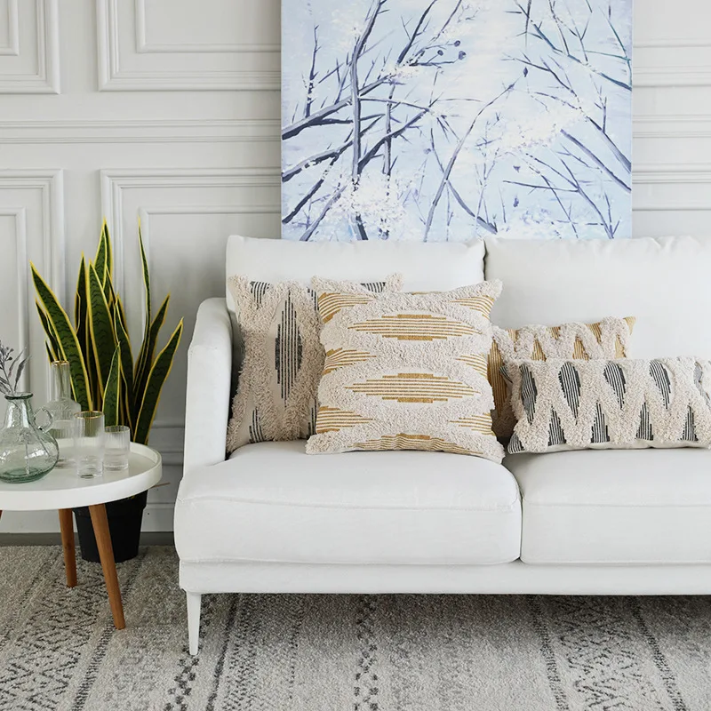 Cojines Decorativos Para Sofa Morocco Geometric Tufted Pillowcase