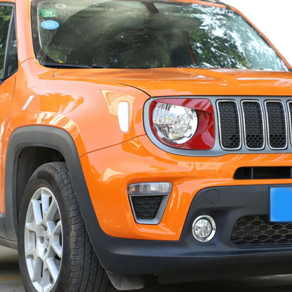 1 пара налобный светильник Angry Eyes, накладка на передний светильник с кольцом для Jeep Renegade, декоративная наклейка