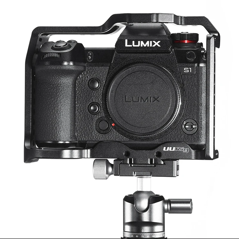 ABKT-UURig C-S1 клетка для камеры Panasonic Lumix S1 S1R защитный корпус видео Vlog клетка Холодный башмак крепление 1/4 3/8 Arca
