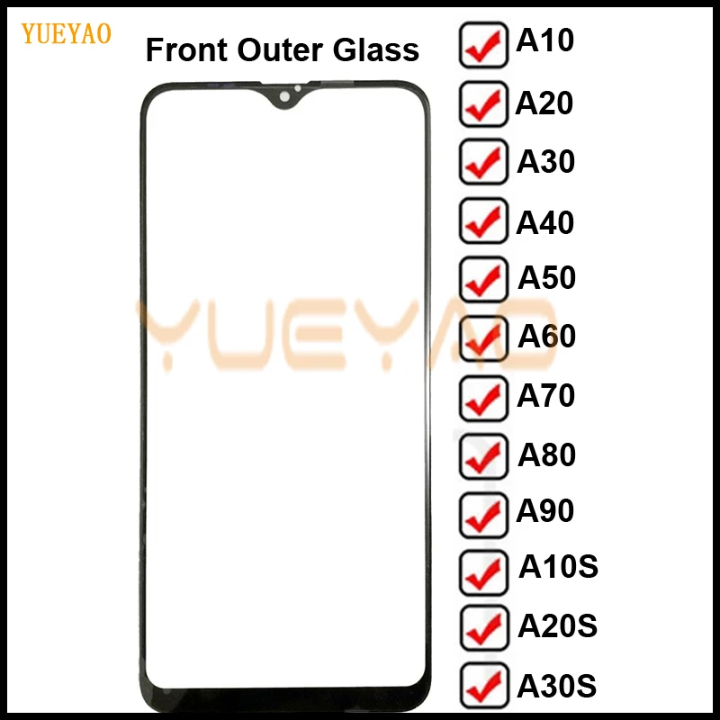 Для Samsung Galaxy A10 A20 A30 A40 A50 A60 A70 Передняя панель A10S A20S A30S A50S сенсорный экран внешнее