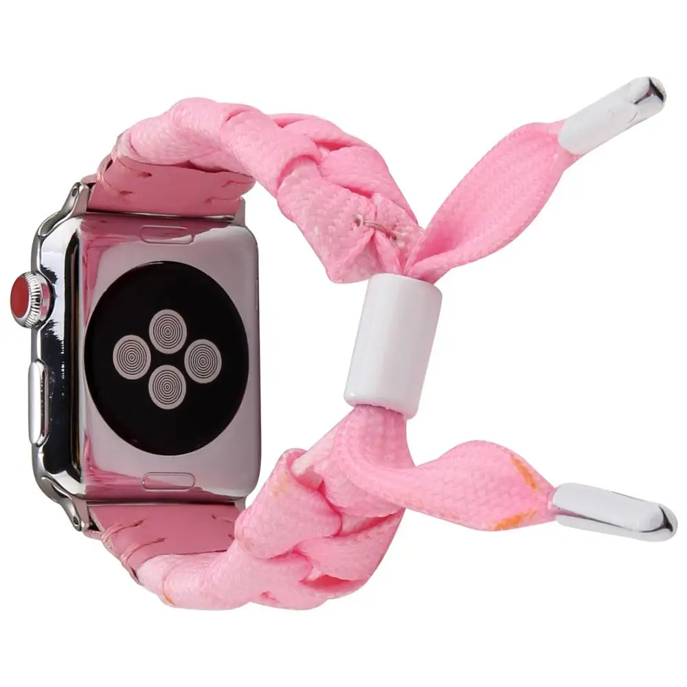 Женский тканый браслет ручной работы для Apple Watch 42/38 мм сменный ремешок iWatch 1 2 3 4 44/40