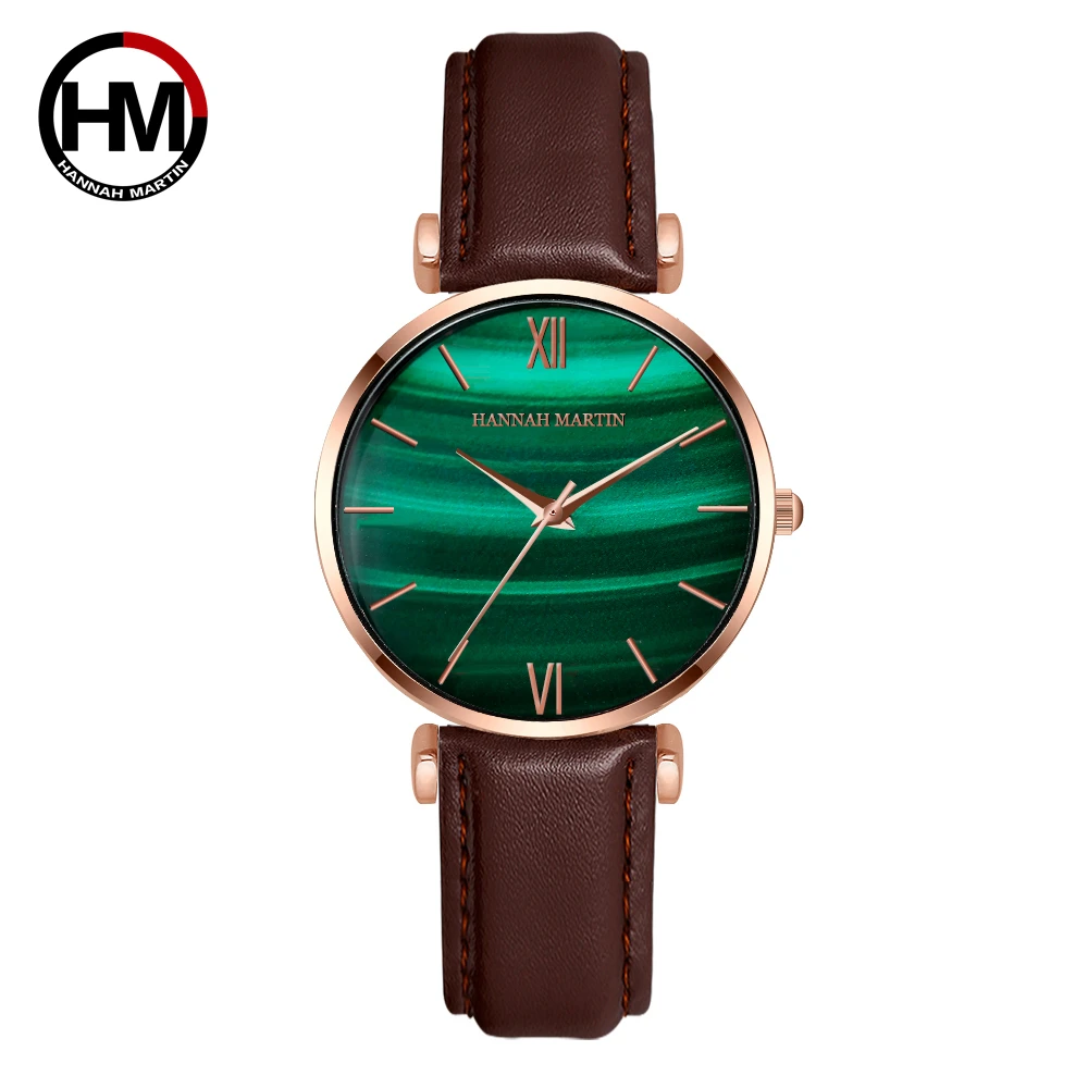 

Women's Wrist watch Waterproof Ultra-thin Watches For Women Reloj Mujer 2020 Women's Watches Green Texture Dial Ladies Quartz