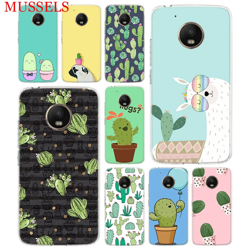 

Cactus Vintage Flower Special Phone Case For Motorola Moto G7 G6 G5S G5 E4 Plus G4 E5 Play Gift Fit Patterned Coque Cover