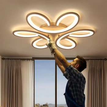 

Living room ceiling lamp led dimmable for bedroom aluminum body indoor lighting fixture plafonnier led lights dining room