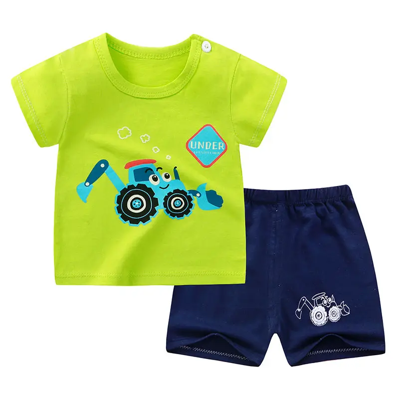 Kids Clothes Toddler Boys Cartoon Outfits Baby Girls Summer Tees Suits 1 2 3 4 Years kids clothing set kids t shirt girls clothing set boys clothing set