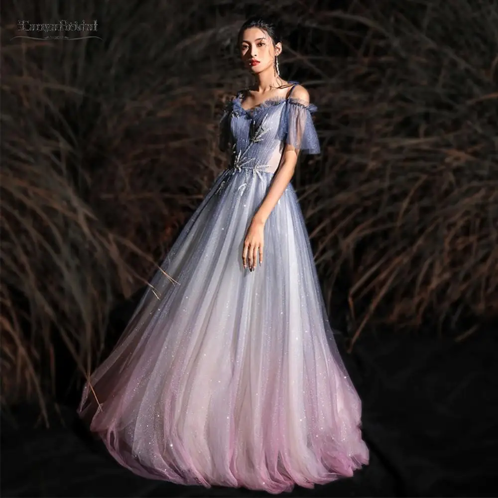 Pink Long Prom Dresses 2020 Ruffles A-Line Sweetheart Tulle Long Prom Gown Lace Up Back  Sexy Formal Evening Dress JQ749 pretty prom dresses