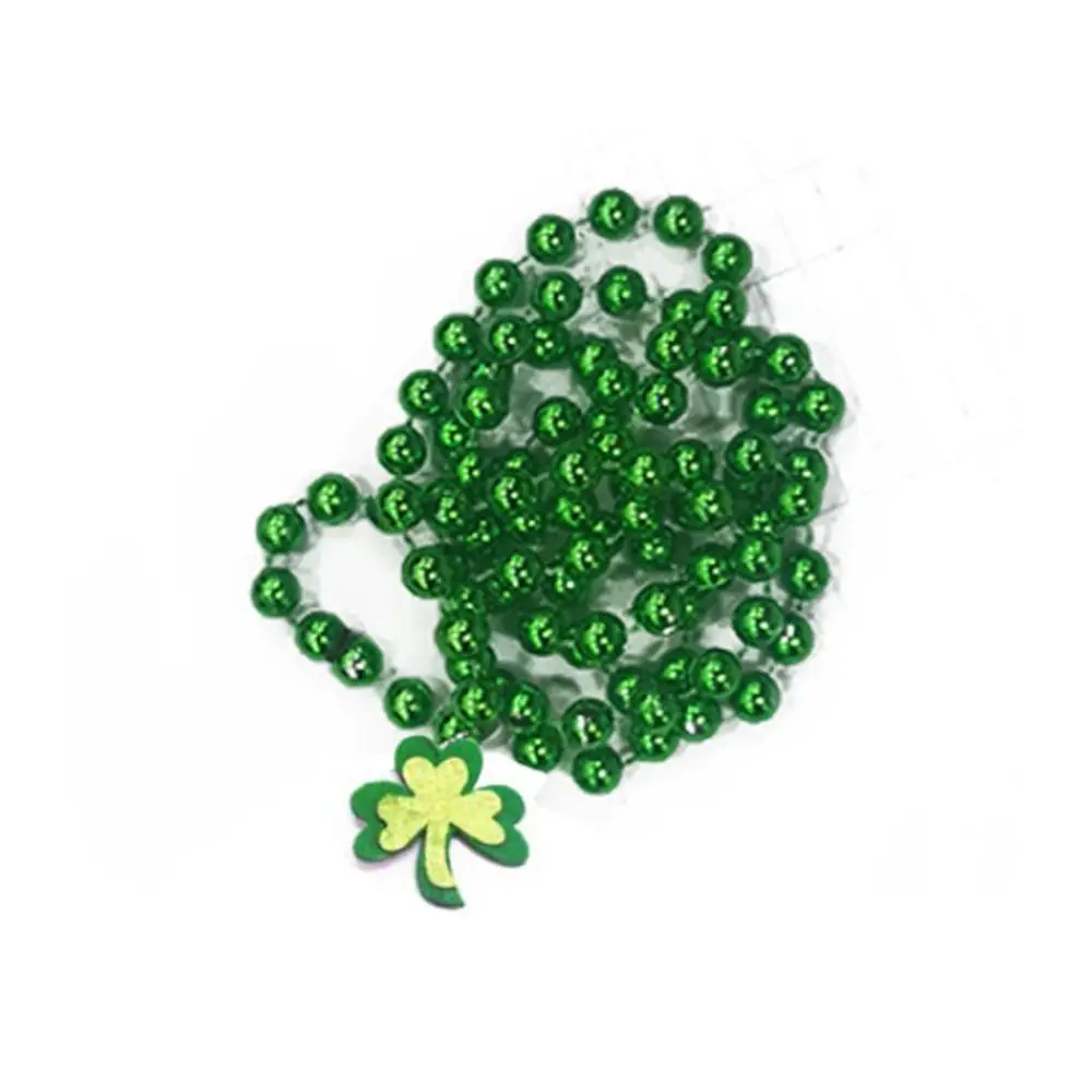 

Irish Festival Big/Small Clover Necklace/St Patrick Day Decoration/Plastic Material/15 Styles/DIY Party/Factory Direct Sales