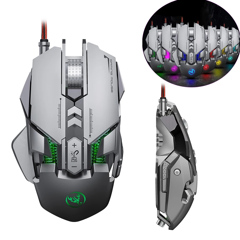 Профессиональная игровая мышь Проводная RGB с разрешением 6400 точек/дюйм 7 клавиш