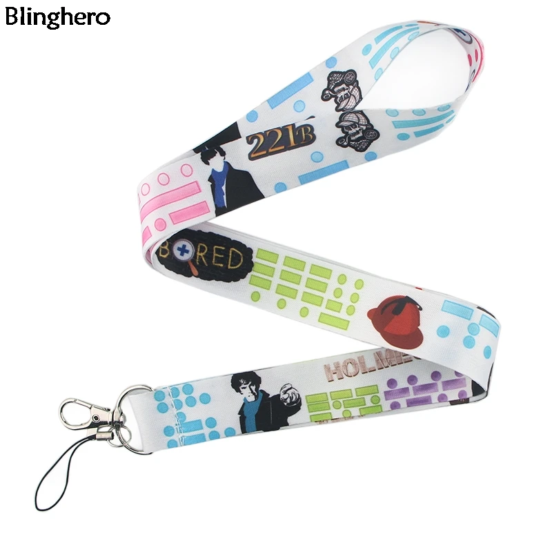10 шт./лот Blinghero Sherlock ремешки крутой шейный ремешок для ключей телефона Висячие веревки ремешки рабочие держатели карт ремешки BH0183