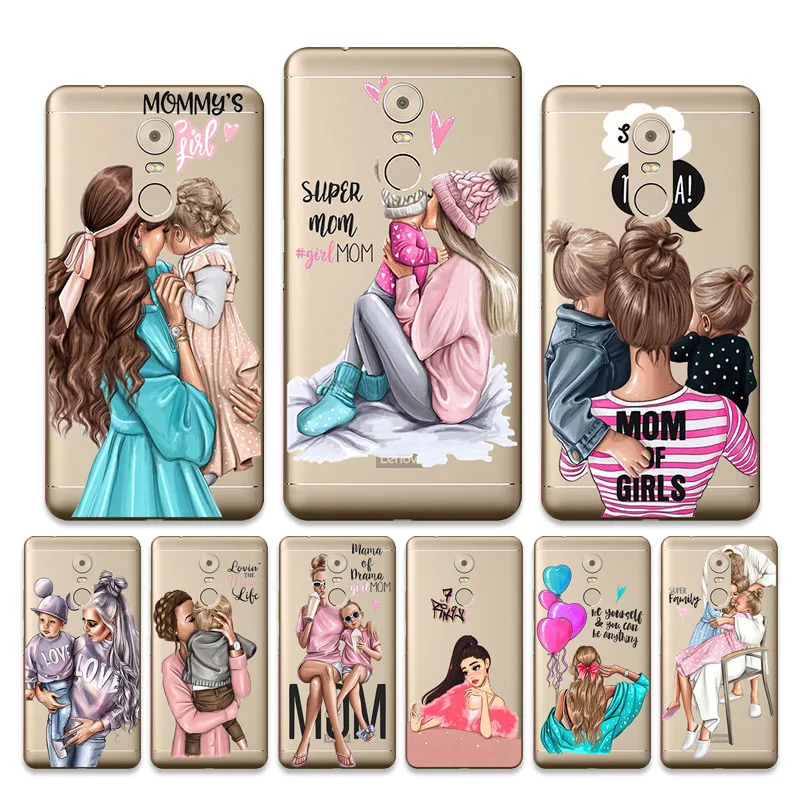 

Transparent Case For Lenovo K6 Note K5 Z5 Case Baby Girl Fashion Mom Luxury Cover Funda For Leagoo M9 Cover Silicone Capa Etui