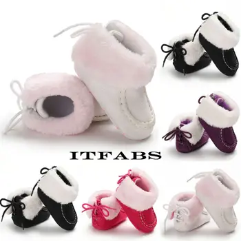 

Baby Soft Crib Sole Warm Snow Boots Toddler Newborn Grils Boys Anti-slip Shoes