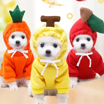 

Puppy Dogs Clothing Warm Fruit Durable Soft Pullover Dog Clothes Cat Sweater Comfortable Pet Accessory Cute XS-2XL Winter Jacket
