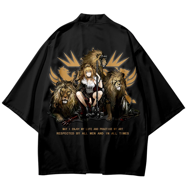 WAMNI японское кимоно с рукавами летучая мышь летняя уличная одежда аниме 3D рубашка