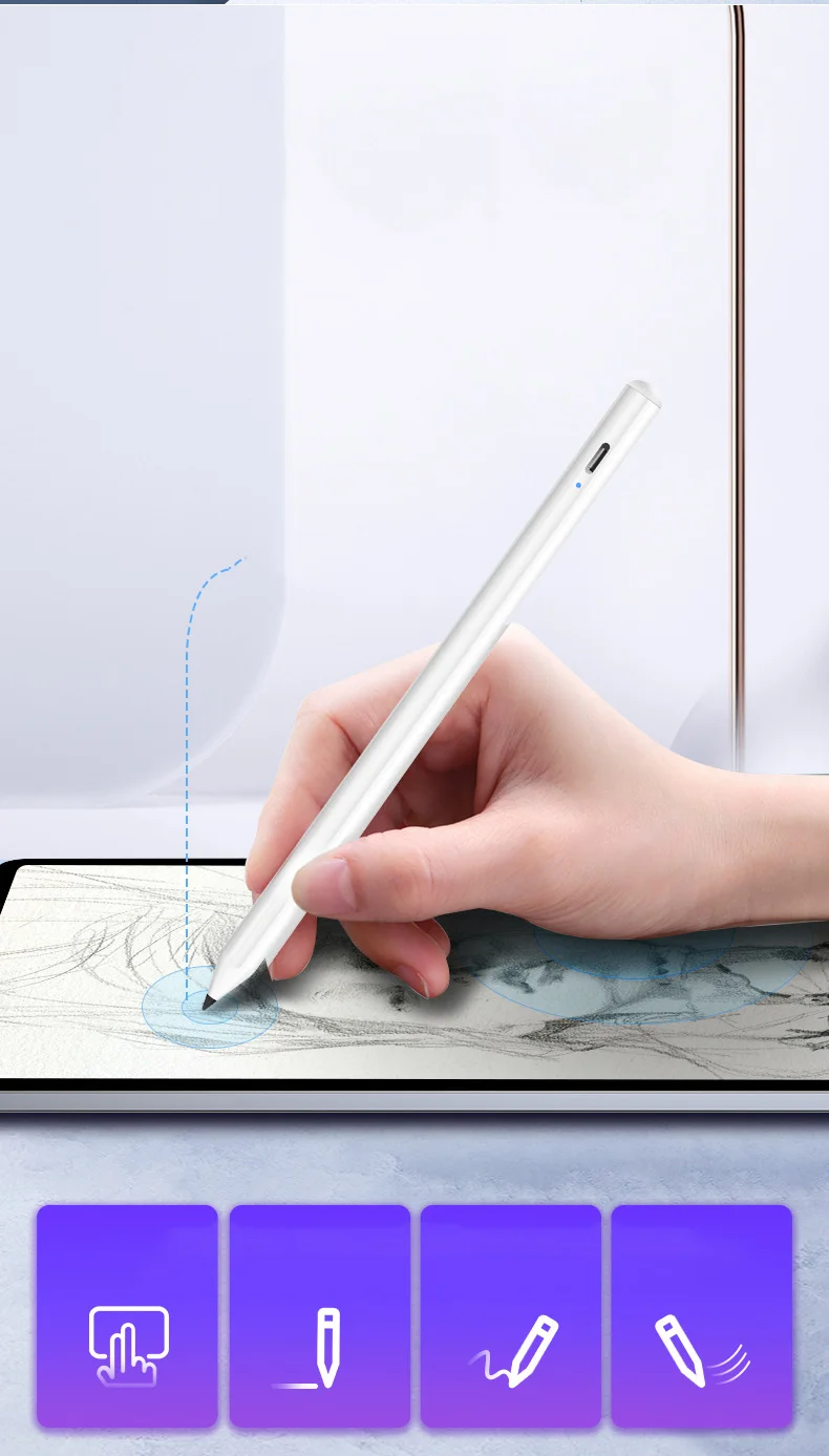 Для iPad карандаш Apple ручка стилус для iPad 9,7 Pro 11 12,9 Air 3 10,5 10,2 Mini 5 стилус для Apple Pencil 2 1