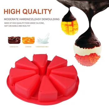 

8 Cavity Scone Pans 3D Silicone Cake Mold DIY Baking Pastry Tools Cake Mould Oven Bread Pizza Bakeware Jelly Cupcake Mold