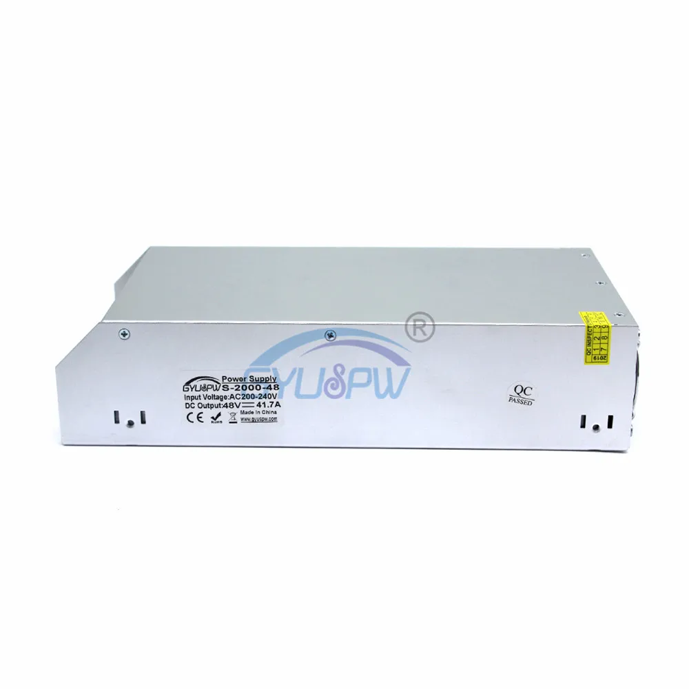 Универсальный 48V DC источник питания переключатель 41.7A 2000W Трансформатор 110V 220V AC в DC 48V PFC SMPS для осветительный двигатель шаговый