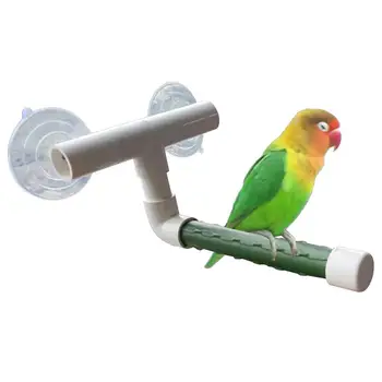 

TWISTER.CK Bird Parrot Suction Cup Shower Perch Standing Bar Rod Bathing Toy Pet Supplies Shower Perch