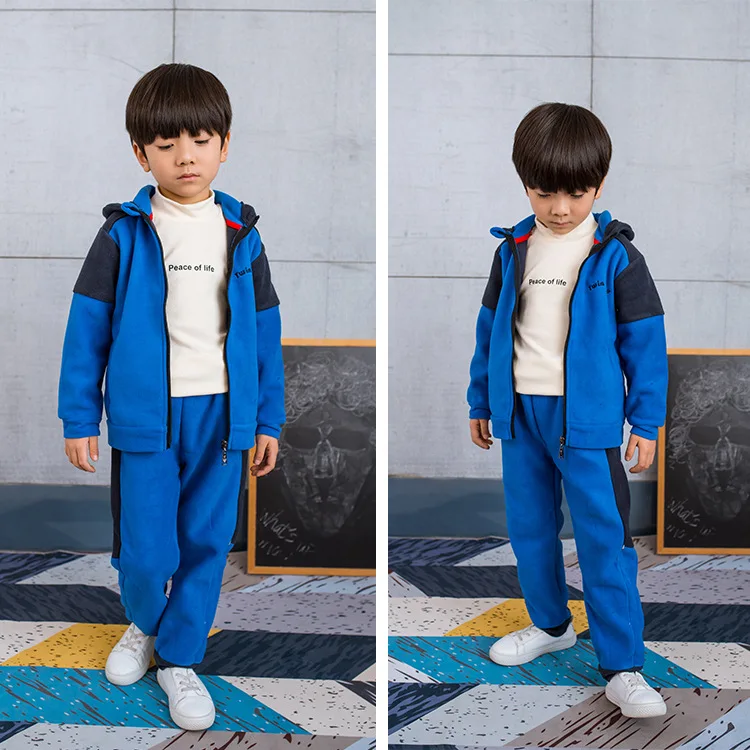 

Spring Children Polar Fleece Trending Western Style Mixed Colors Suit New Style Spring Clothing Children Set Korean-style Trend