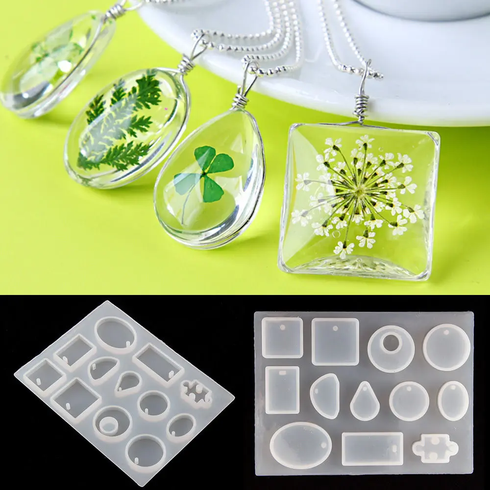 

Silicone Mold DIY Jewelry Making Necklace Jewelry Pendant Molds Making Handmade Crafts Geometric Shape Home Decoration