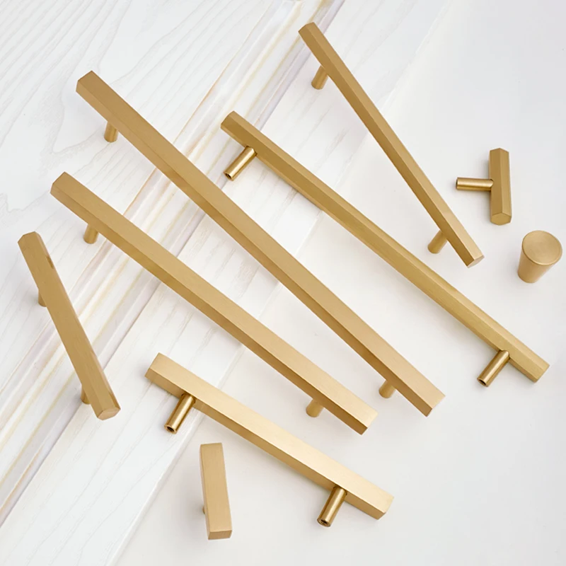 Top Quality 2PCS European Solid Brass Kitchen Cabinet Door Handles Cupboard Wardrobe Drawer TV Pulls and Knobs | Обустройство дома