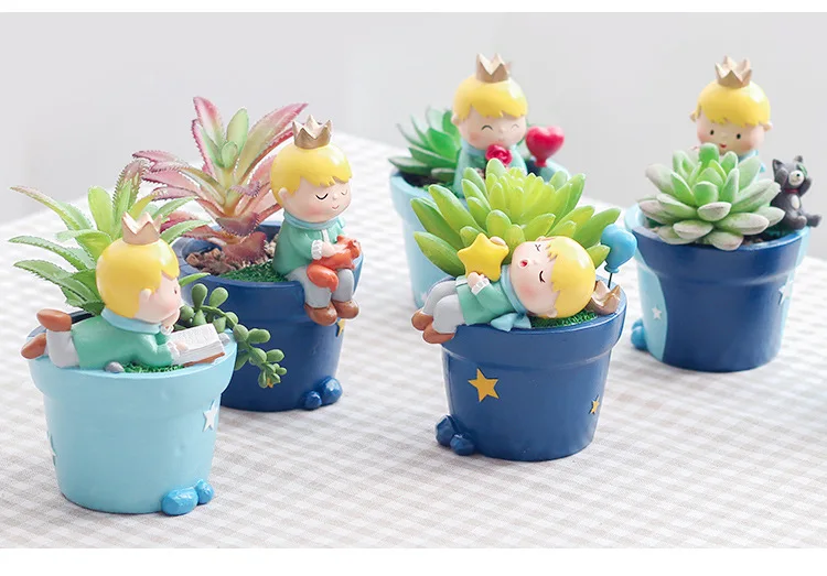 Creative Resin Succulent Plant Pots Mini Flower Pot Decorative Desktop Flowerpot Fairy Garden Home Garden Decoration (15)