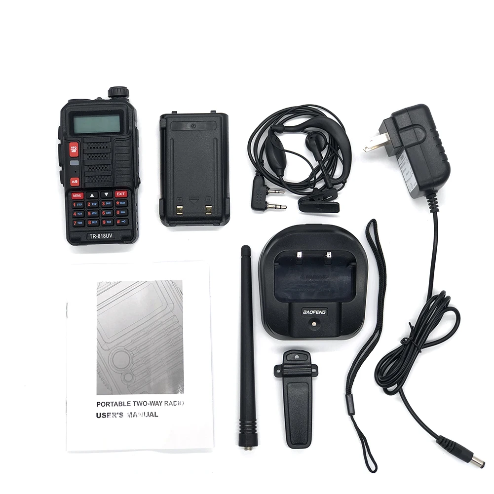 Baofeng TR-818UV мощная портативная рация, двухстороннее радио, портативное радио 10 км, дальность дальности, pofung HF трансивер для охоты