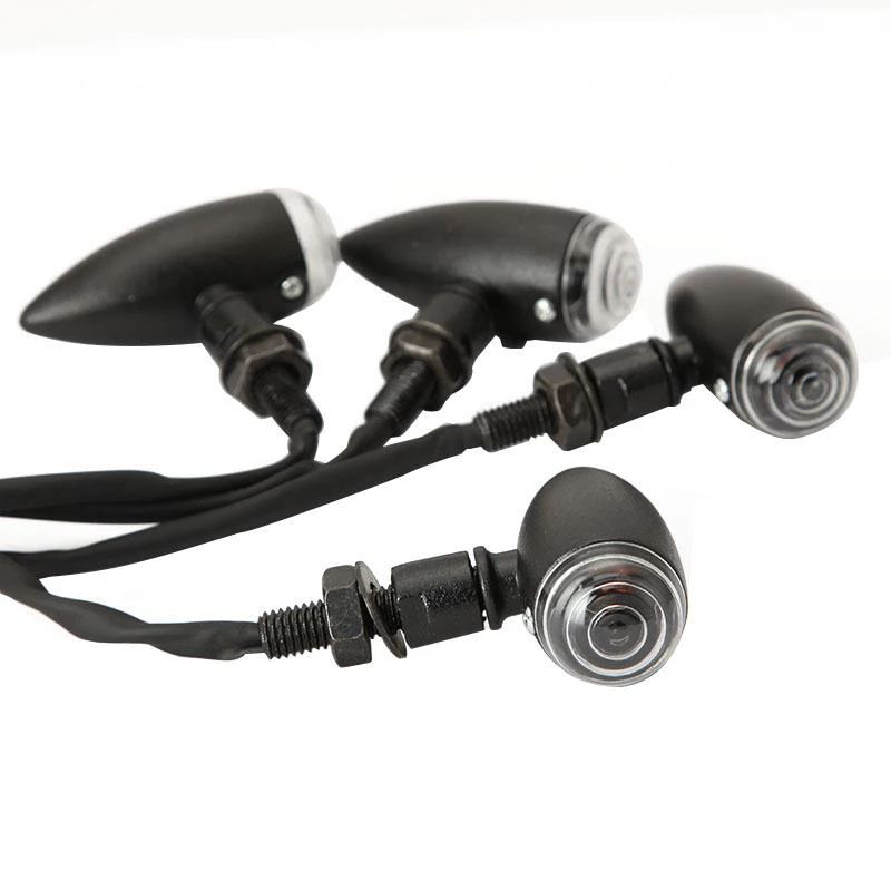 2/4pcs Black Bullet Motorcycle Turn Signals Lights For Honda Shadow Spirit Aero Sabre VT600 VT700 VT750 VT1100 VT1300 VTX 1300 C |