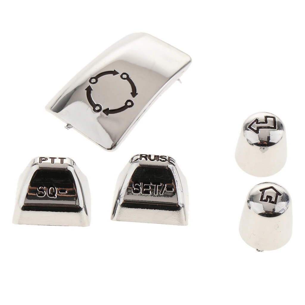 13pcs Chrome Motorcycle Handlebar Switch Caps For Harley 2014-2017