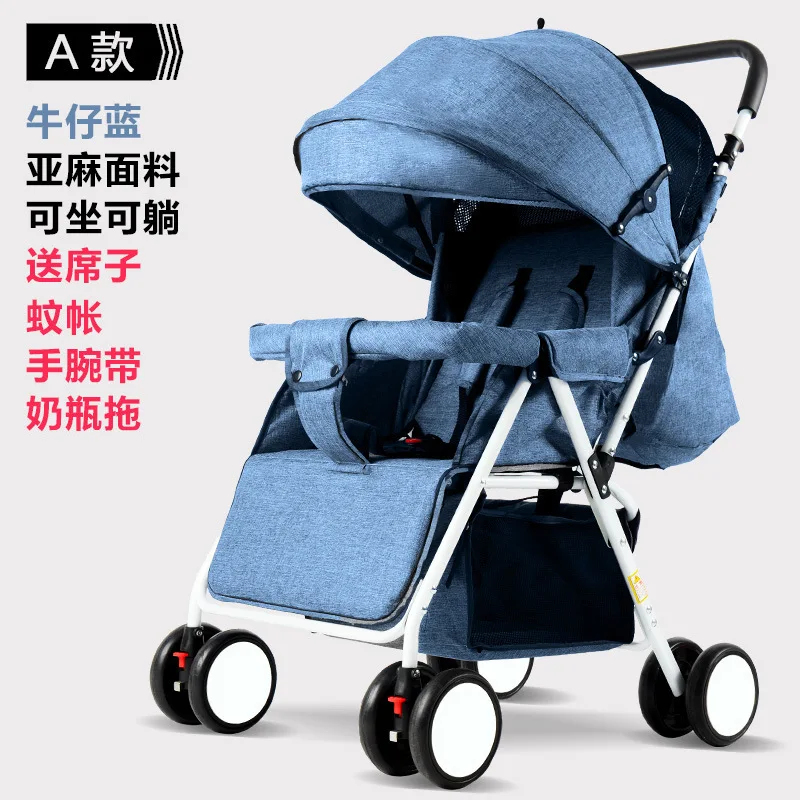 Детская коляска 3 в 1 с высоким пейзажем, легкая складная детская коляска с вращением на 360, 2 в 1, роскошное автомобильное кресло для детей 0-3 лет - Цвет: A-118