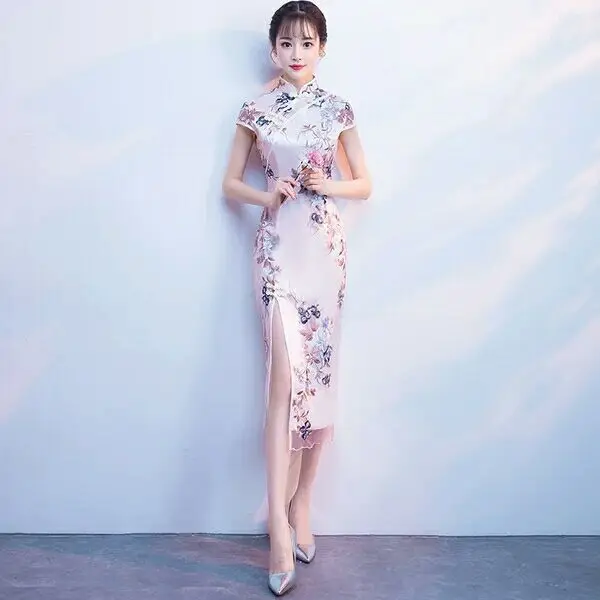 Style E Сексуальное бежевое китайское свадебное платье Qipao Мини Cheongsam модное короткое Qi Pao традиционное женское вечернее платье, китайское платье невесты - Цвет: Style E