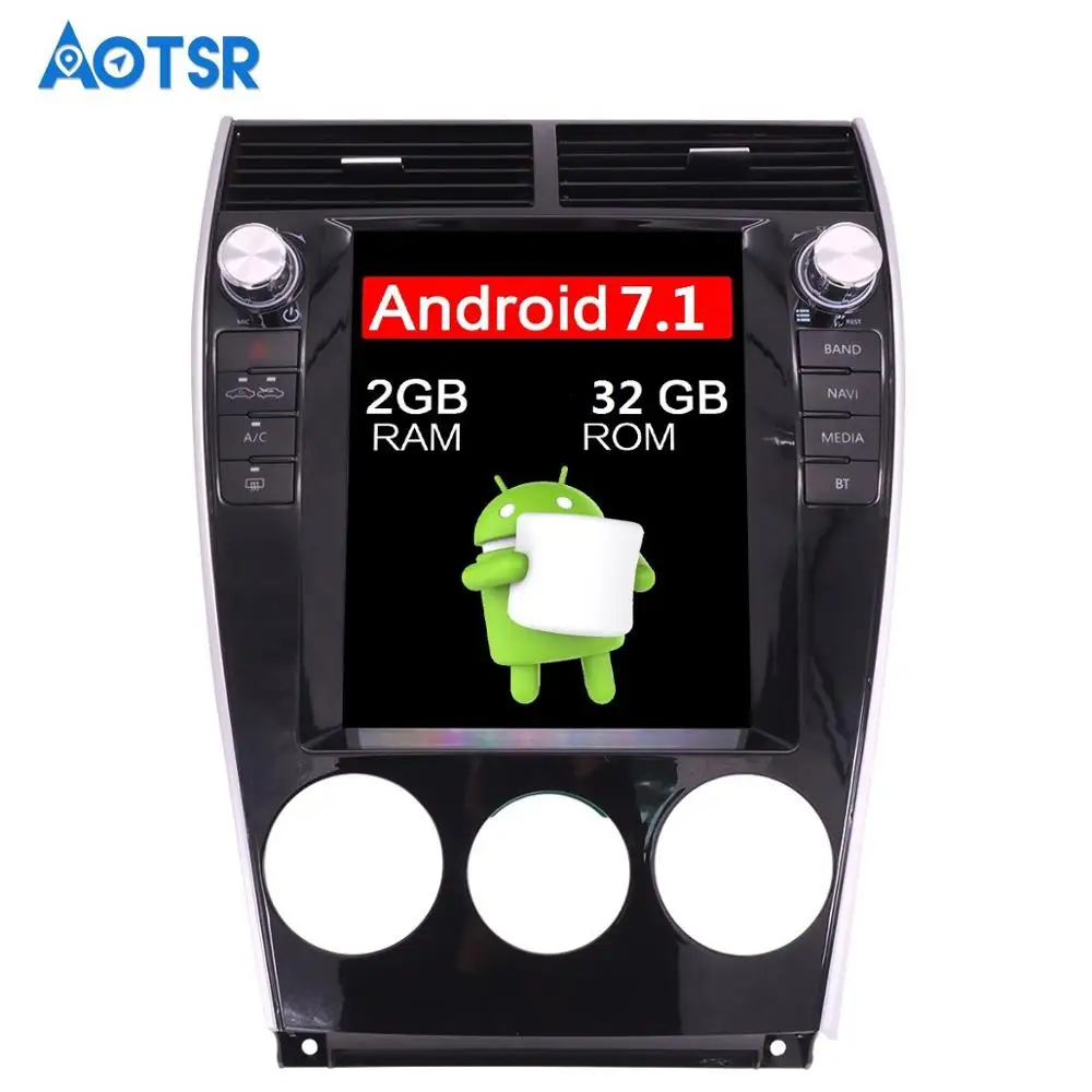 Android 8,1 Tesla стиль автомобиля нет dvd-плеер gps навигация для Mazda 6/мазда 6 02-08 радио магнитофон головное устройство мультимедийный плеер