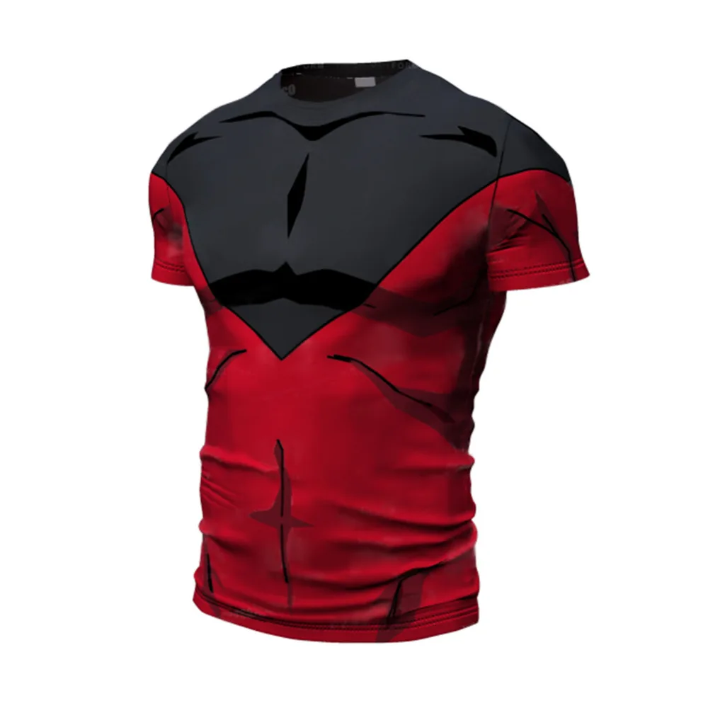

Summer New Dragon Ball Z 3D Compression Shirts Bodybuilding Unisex Short Sleeve Casual Japanese Anime Gym T Shirts Plus Size