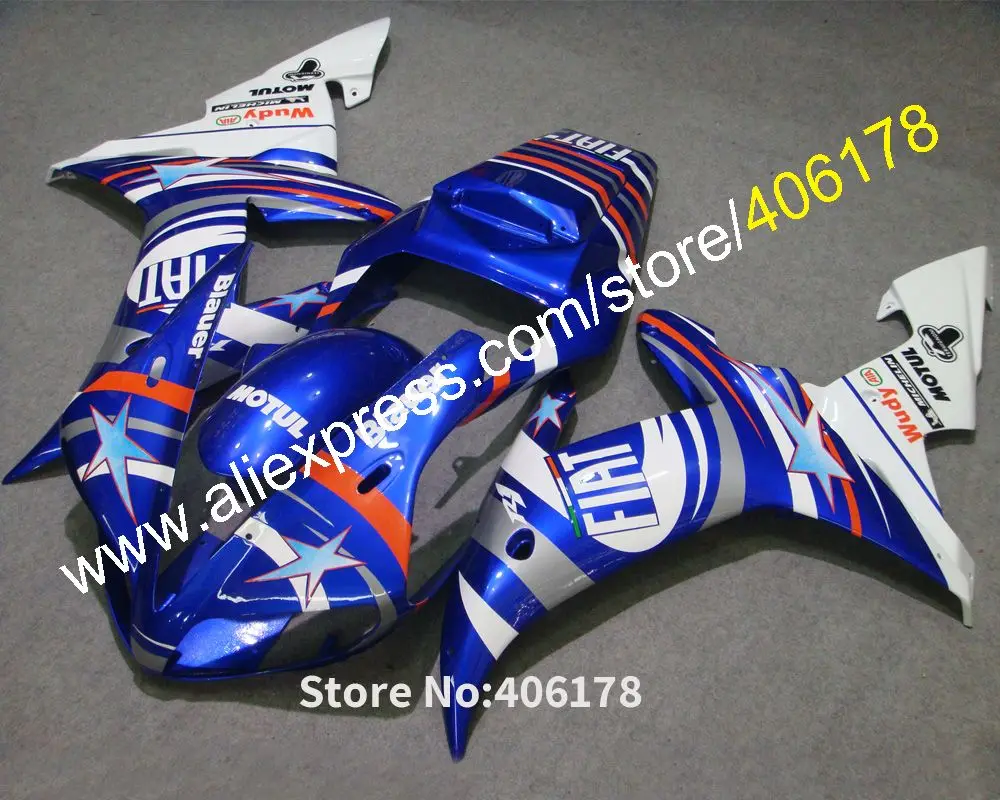 YZF 1000 R1 02 03 ABS Обтекатели для Yamaha YZFR1 2002 2003 гоночный велосипед синие обтекатели