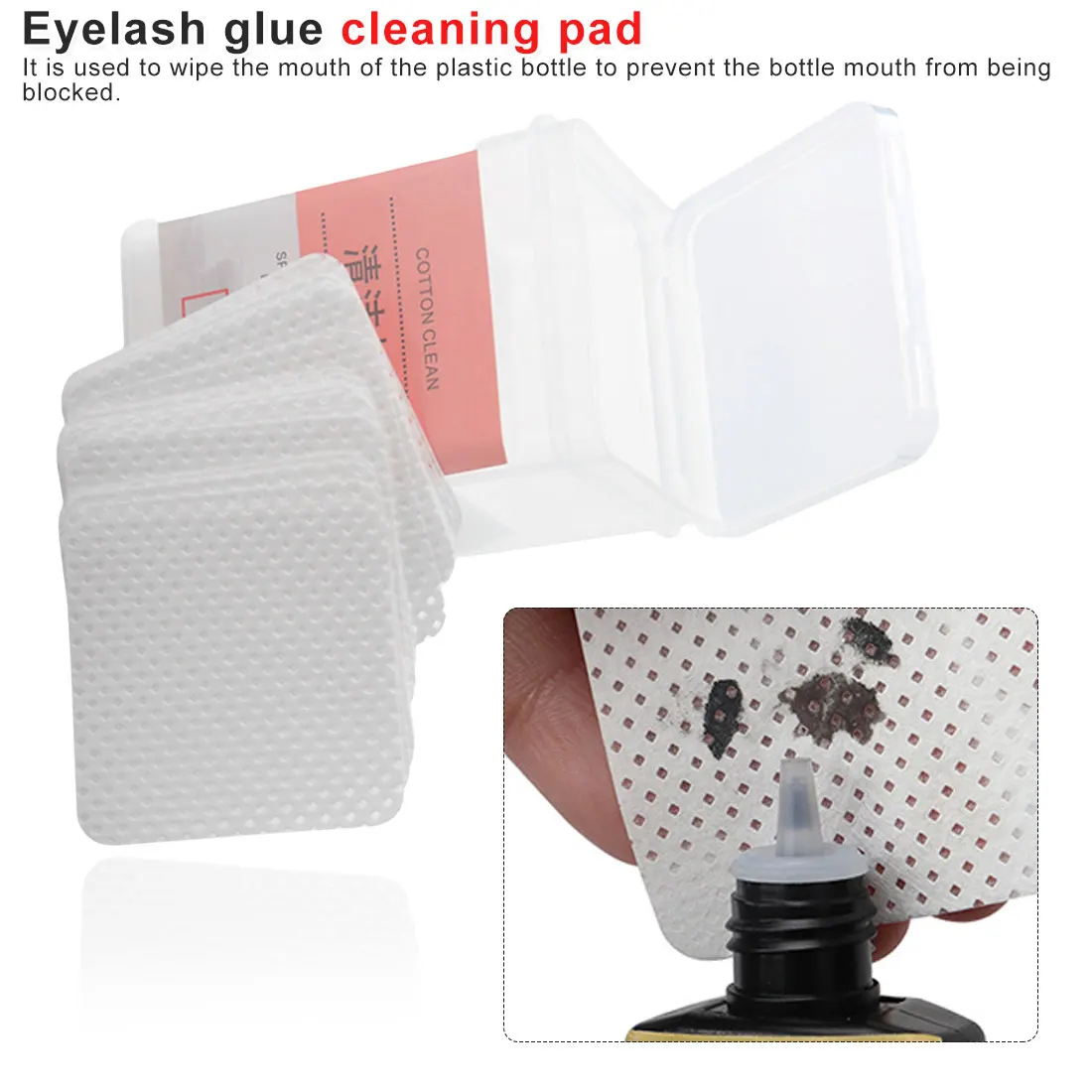 

UV Gel Nail Tips Polish Remover Cleaner Lint-Free Paper Pad eyelash make up Tools 170pcs eyelash glue Remover Cotton Wipes