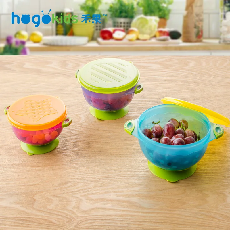 

Hogokids er tong wan Babies' Sucking Bowl Baby Tableware Three-piece Set-Infants Shatter-resistant Safe Environmentally Friendly