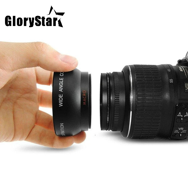Glorystar 58 Millimetri 0.45X Wide Angle Lens + Macro Lens Per Canon Eos 350D/400D/450D/500D /1000D/550D/600D/1100D Nikon