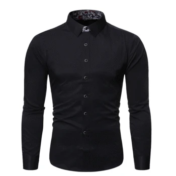 

2020 New Business Casual Shirts Men Slim Fit Dress Shirts Classic Fit Good Quality Turn Down Long Sleeve Camisa Masculina