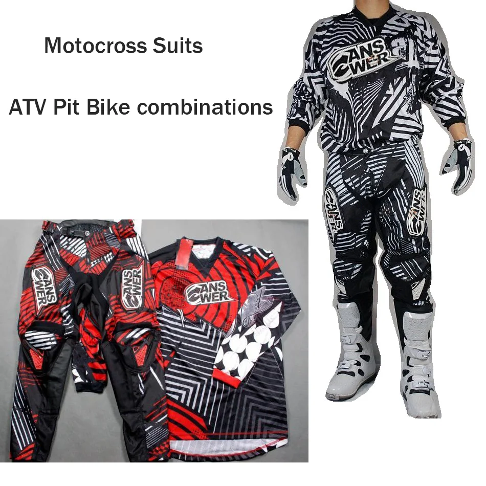 Костюмы для мотоциклов 2 цвета горные внедорожные комбинации MX DH ATV Dirt Bike Pit bike