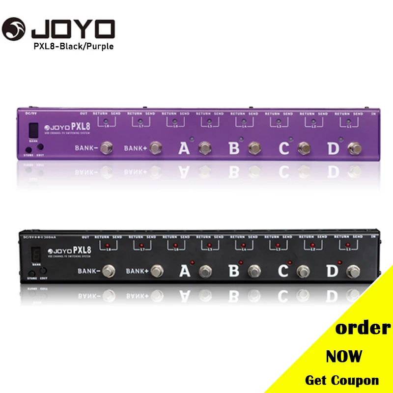 JOYO PXL8 8 Loops Gitarre Programmierbare Effekt Pedal Looper 