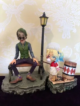 

Film Suicide Squad Character Joker & Baby Harleen Quinzel Street lamp scene Action Figure Model Toys