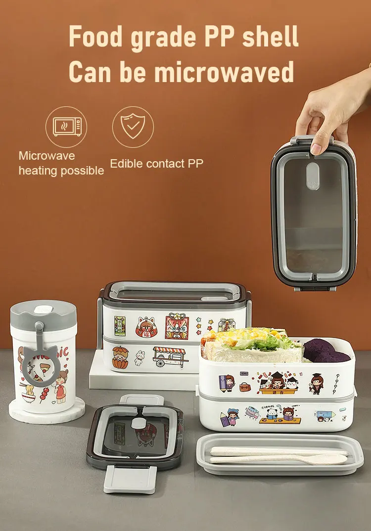 Lunch Box Thermal Food Container Bento Box Microwave Safe Lunchbox School Child Food Storage Kid's Lunch Box With Compartments
