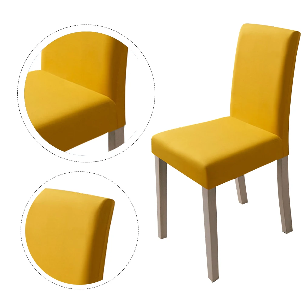 1/2/4 шт. сплошной Цвет чехол для кресла спандекс эластичные чехлов чехлы на стулья белый Обеденная Кухня свадебный банкет в отеле