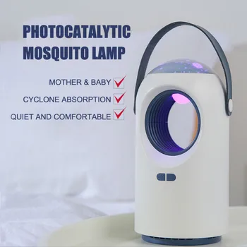 

Behogar Mosquito Killer Light Portable LED Mosquito Killer Lamp Trap with Starry Sky Star Projector Function for Home Bedroom