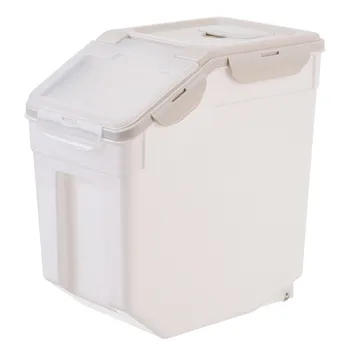 

10kg/15kg Rice Storage Box White Multi-function Sealed Insect-proof And Moisture-proof