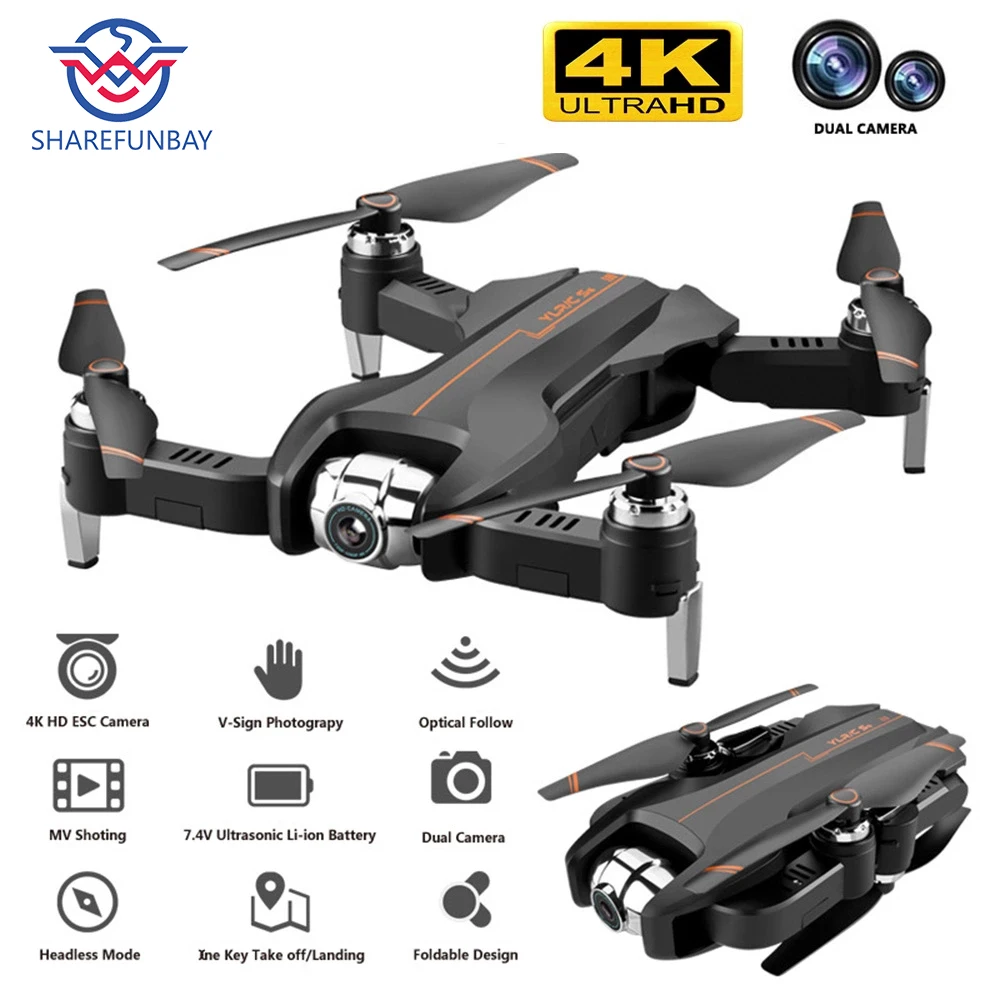 

Drone 4K camera HD 1080P WIFI FPV drone height maintenance quadcopter fixed-point surround RC helicopter drone camera dron