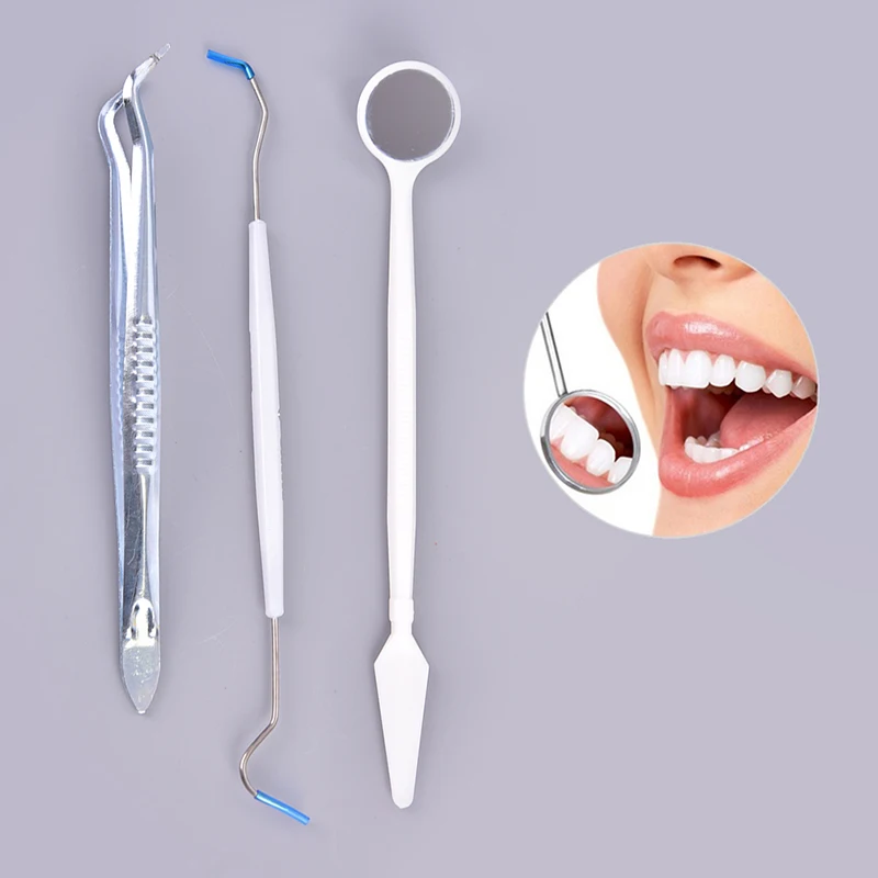 3 шт. набор инструментов из нержавеющей стали для чистки зубов гигиенический